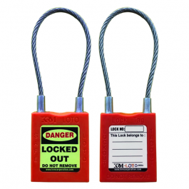 ABS Padlock With Insulated Steel Cable