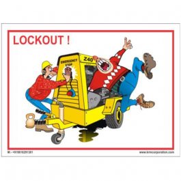 KRM LOTO LOCKOUT TAGOUT SAFETY LABELS (SET OF 10PCS)(55 mm X 75 mm)