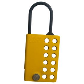 10PCS KRM LOTO DI ELECTRIC LOCKOUT HASP WITH 12 HOLES-YELLOW