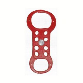 KRM LOTO - DI ELECTRIC HASP – DOUBLE JAW WITH 8 HOLES-RED