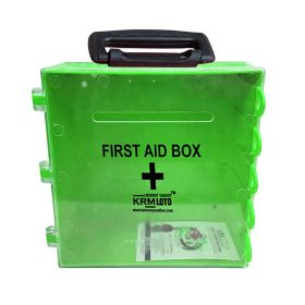 KRM FIRST AID KIT BOX (ABS + POLYCARBONATE) - GREEN