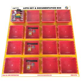 KRM LOTO  – 16 BOXES DI-ELECTRIC MULTIPURPOSE (ABS + POLYCARBONATE) LOTO BOX FOR GROUP KEY DOCUMENTATION