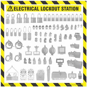 KRM LOTO -  ELECTRICAL LOCKOUT SHADOW CENTER STATION WITH MATERIAL