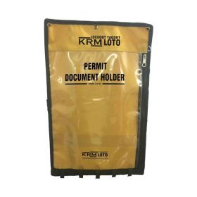 KRM LOTO - LOCKOUT PERMIT DOCUMENT HOLDER YELLOW WITHOUT MATERIAL