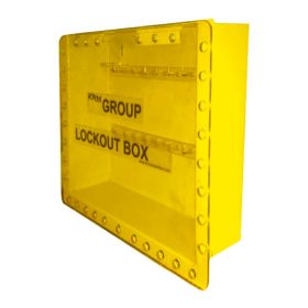 Wall Mounted Group Lockout Box 27H Yellow