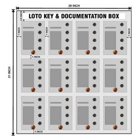 KRM LOTO – 4 LOCK  WITH 12 GROUP LOCKOUT BOX CABINET 