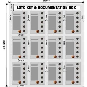 KRM LOTO – 5 LOCK WITH 12 GROUP LOCKOUT BOX CABINET 