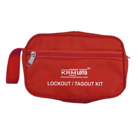 KRM LOTO – HANDY LOCKOUT ELECTRICIAN BAG/POUCH  -SMALL RED
