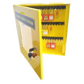 KRM LOTO – LOCKABLE LOCKOUT TAGOUT PADLOCK STATION-37590 (WITHOUT MATERIAL)