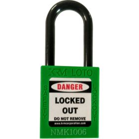 KRM LOT - OSHA SAFETY ISOLATION LOCKOUT PADLOCK - NYLON SHACKLE WITH DIFFER KEY-GREEN