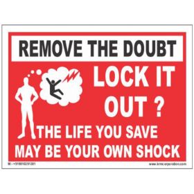 10pcs KRM LOTO LOCKOUT TAGOUT SIGNS - WALL MOUNTED (450mm x 600mm)