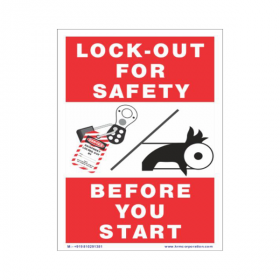 10pcs KRM LOTO LOCKOUT TAGOUT SIGNS - WALL MOUNTED(450 mm x 600 mm)