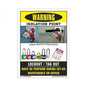 10pcs KRM LOTO LOCKOUT TAGOUT SIGNS - WALL MOUNTED (450 mm x 600 mm)