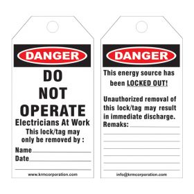 25pcs - KRM LOTO DANGER - ELECTRICIANS AT WORK