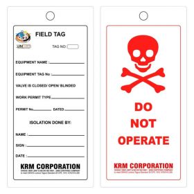 25pcs - KRM LOTO - DO NOT OPERATE - FIELD TAGS