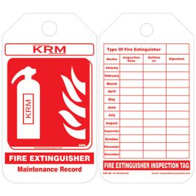 100pcs - KRM LOTO - FIRE EXTINGUISHER MAINTENANCE RECORD