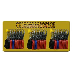 KRM LOTO – LOCKOUT TAGOUT HASP STATION WITHOUT MATERIAL