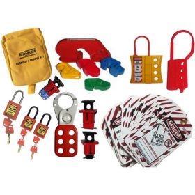 KRM LOTO – OSHA LOCKOUT TAGOUT ELECTRICAL YELLOW POUCH KIT-1073