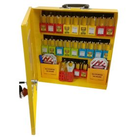 KRM LOTO – OSHA LOCKABLE LOCKOUT TAGOUT STATION WITH MATERIAL