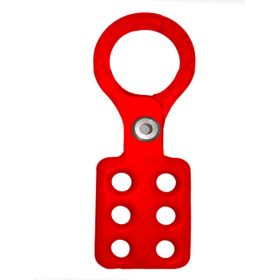 KRM LOTO - ALUMINIUM GROUP LOCKOUT HASPS IN RED COLOR - JAW DIA 38 MM 