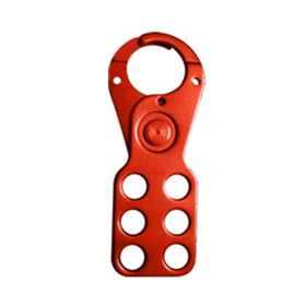 KRM LOTO - POWDER COATED HASP - SMALL - RED- JAW DIA -25 MM 