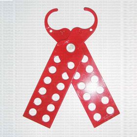 Powder coated hasp with 12 holes - Red 