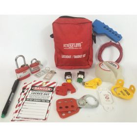 KRM LOTO –  PERSONAL LOCKOUT TAGOUT KIT – RED