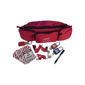 KRM LOTO – PERSONAL LOCKOUT TAGOUT POUCH KIT – RED