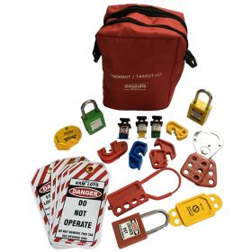 KRM LOTO – PERSONAL LOCKOUT TAGOUT POUCH KIT - RED