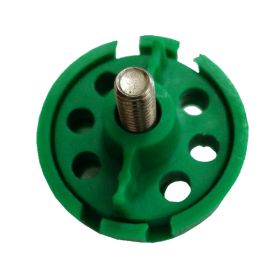 Round Multipurpose Cable Lockout 6 Holes Green (Without Cable)