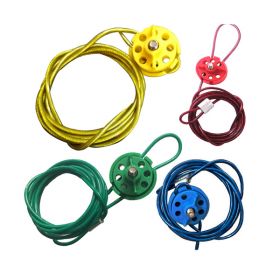 4pcs Round Multipurpose Cable Lockout 6 Holes (with 2mtr. cable & With Loop in 4 colors)