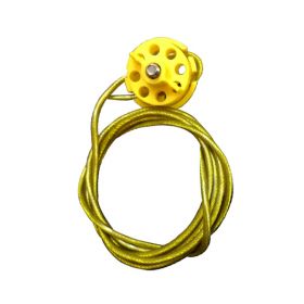 Round Multipurpose Cable Lockout 6H Yellow (with 2mtr. cable & With Loop) 