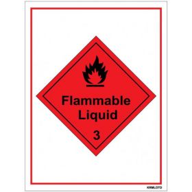 50pcs Self Adhesive Labels - Flammable Liquid
