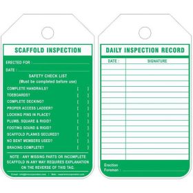 25pcs DAILY INSPECTION RECORD SCAFFOLD TAG- KRM LOTO