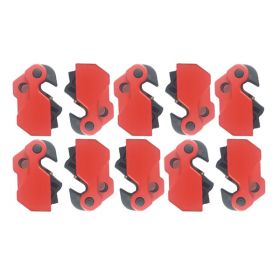 KRM LOTO – UNIVERSAL MINI CIRCUIT BREAKER LOCKOUT COMBINATION OF RED & BLACK  (set of 10 pcs)