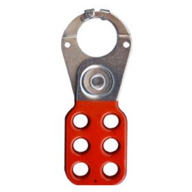 KRM LOTO - VINYL MOLDED COATED HASP - SMALL - JAW DIA -25 MM - RED/ YELLOW/ GREEN/BLUE - WITH SINGLE HOOK 