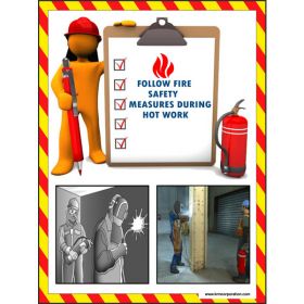 5pcs KRM LOTO - FOLLOW FIRE SAFETY  SAFETY POSTER (ACP SHEET) 4ft X 3ft 