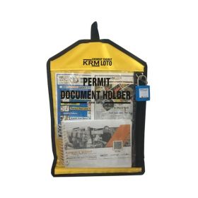 KRM LOTO - LOCKOUT PERMIT DOCUMENT HOLDER YELLOW WITHOUT MATERIAL-KRM-K-FPTH-YT