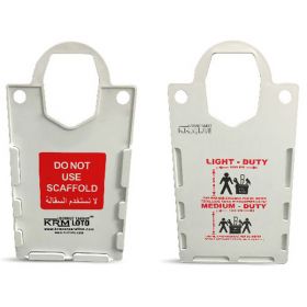 10pcs KRM LOTO – LARGE SCAFFOLD  TAG HOLDER - DO NOT USE SCAFFOLD -BILINGUAL 