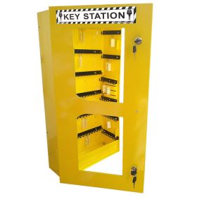 KRM LOTO – LOCKABLE LOCKOUT TAGOUT KEY STATION CLEAR FASCIA 30156 (without material)