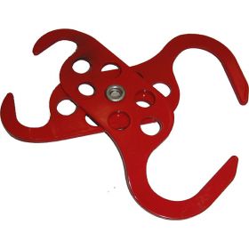 KRM LOTO - UNIVERSAL DUAL JAW LOCKOUT HASP - MILD STEEL WITH POWDER COATED - 6 HOLES 