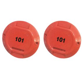 2pcs KRM LOTO Round ABS Marker Numbering Red 