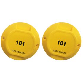 2pcs KRM LOTO Round ABS Marker Numbering Yellow 