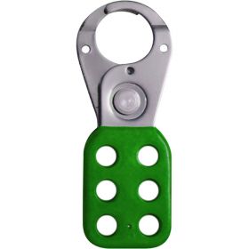 KRM LOTO - VINYL MOLDED COATED HASP - SMALL - JAW DIA -25 MM - GREEN