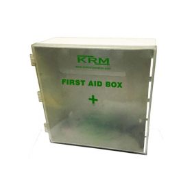 KRM FIRST AID KIT BOX (ABS + POLYCARBONATE) - WHITE