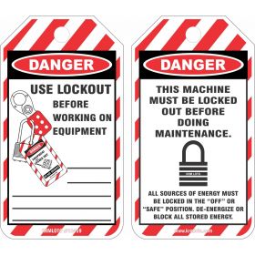 25pcs of Danger - Maintenance Lockout Tags