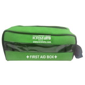 KRM - FIRST AID KIT POUCH (TRANSPARENT) - GREEN