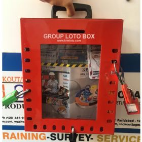KRM LOTO –24H PORTABLE/ wall mounted  GROUP LOTO  BOX( without material )