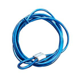 Insulated Metal Cable in SS Finish 4mm Blue (Single Loop, 2 Meters)