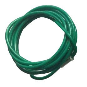 Insulated Metal Cable in SS Finish 4mm Green (Single Loop, 2 Meters)